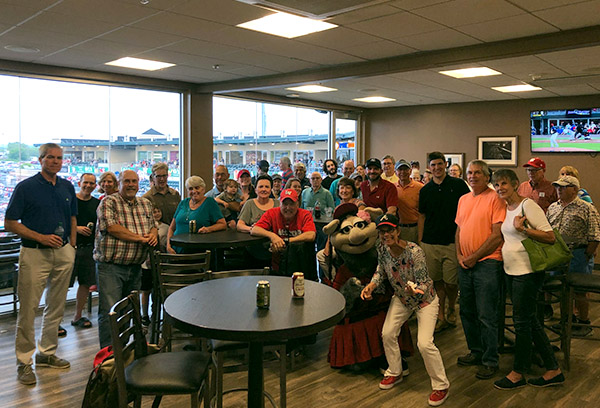 Davis company with family and friends